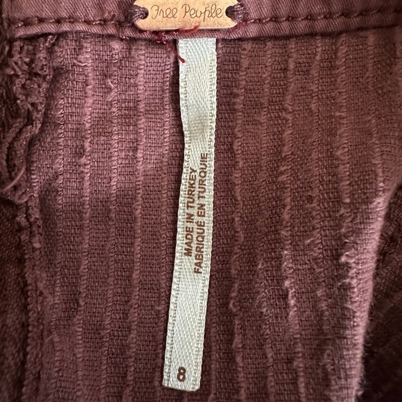 Free‎ People We the Free Corduroy pleated raw hem skirt, sz 8, GUC - Picture 3 of 6